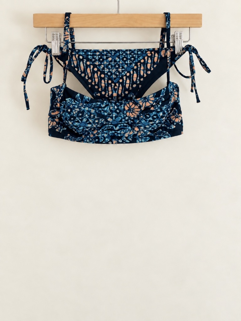 Ulla Johnson Zahara Bikini Top + Maria Bottoms Azure Size Small